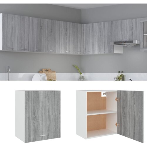 vidaXL Viseći ormarić boja sivog hrasta 50x31x60 cm konstruirano drvo Cijene