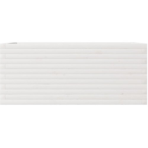  Vrtna sadilica bijela 110x60x45,5 cm od masivne borovine Slike