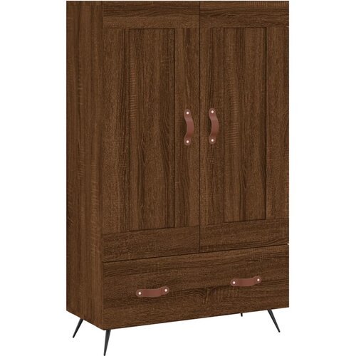  Visoka komoda smeđa boja hrasta 69,5x31x115cm konstruirano drvo Slike
