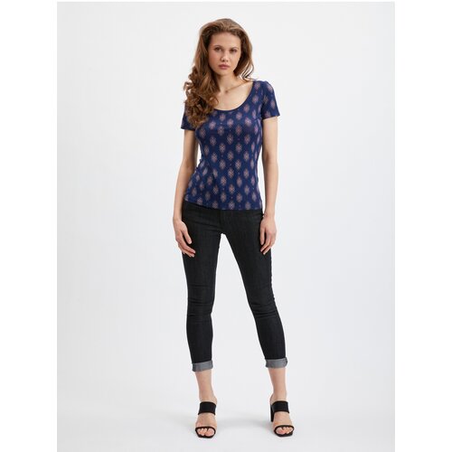 Orsay Dark blue Women Patterned T-Shirt - Women Slike
