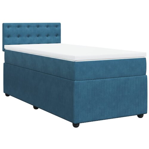 Maison Chic Box spring postelja - Vzmetna postelja z vzmetnico modra 80x200 cm žamet SL17345, (21883466) Cene