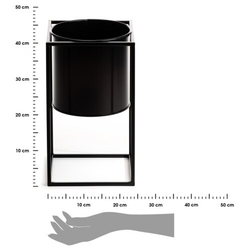  Stalak za cveće RING 40x23 cm, crne boje Slike