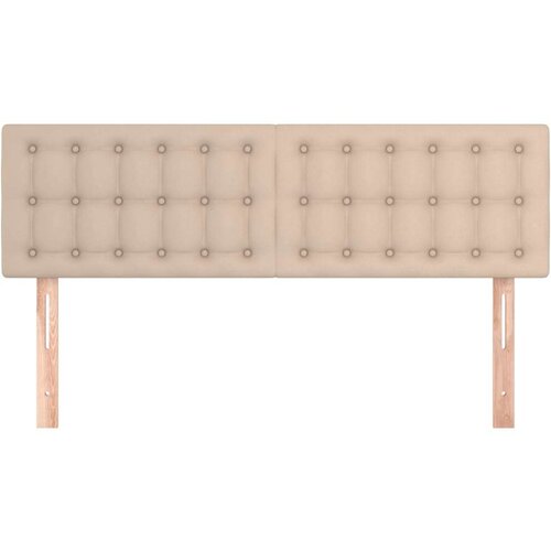  Uzglavlja 2 kom boja cappuccina 72x5x78/88 cm od umjetne kože Slike