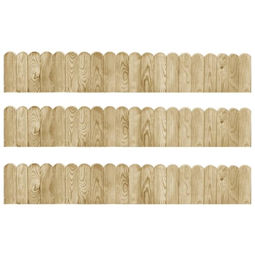 VidaXL Rolane ograde 3 kom 120 cm od impregnirane borovine Slike