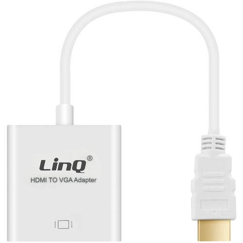 LINQ HDMI mo&amp;scaron;ki na VGA ženski kabel/adapter, - bel, (21262062) Slike