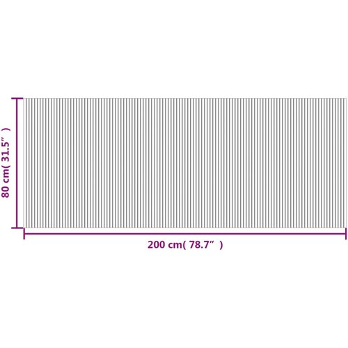  Tepih pravokutni crni 80 x 200 cm od bambusa Slike