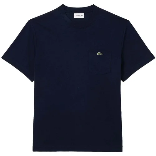 Lacoste Chest Pocket Cotton T-Shirt Midnight Blue Plava