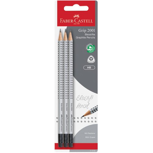Olovka GRAFITNA HB S GUMICOM GRIP 2001 PK3 FABER CASTELL 117298 BLISTER Cijene