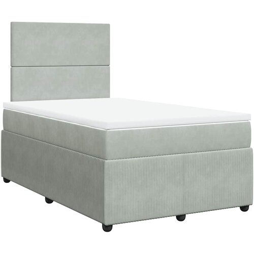 Box spring krevet s madracem svjetlosivi 120x200 cm bar&amp;scaron;unasti Slike