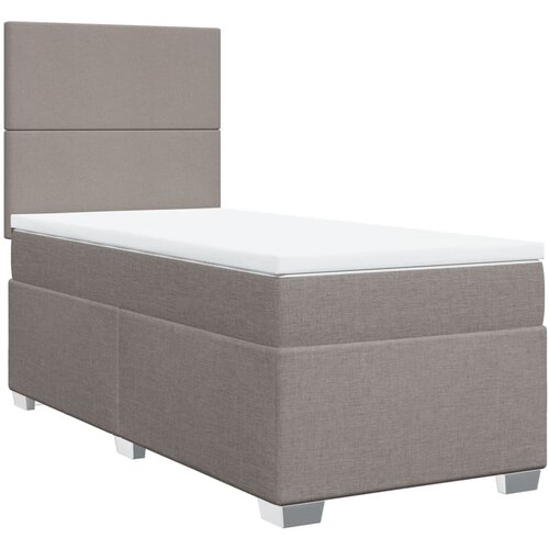 VidaXL Box spring postelja z vzmetnico taupe 100x200 cm blago, (21290965) Slike
