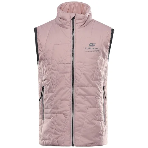 Alpine pro Children's ultralight vest with BERFO pale mauve impregnation