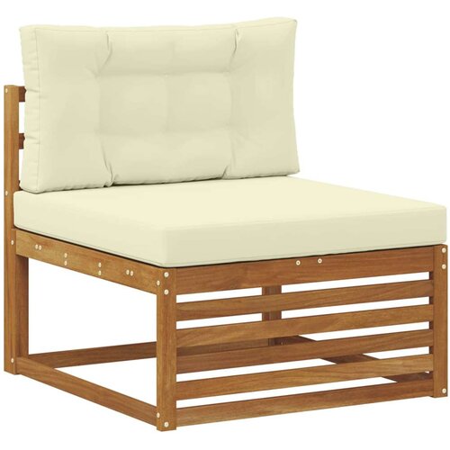  Set vanjskih sofa s jastukom 4 Komad Prirodna i krem Slike
