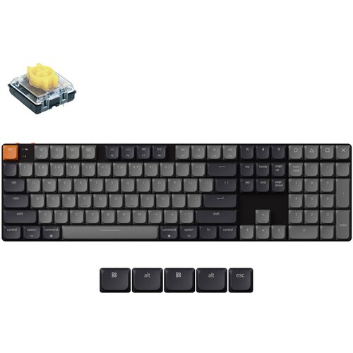 KEYCHRON K5 QMK Brezžična Mehanska Tipkovnica (Version 2) Bela LED / Banana / K5X-A4, (22108202) Slike