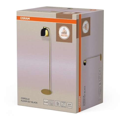Osram podna lampa decor corolle 1xE27/15W/230V crna/zlatna Slike