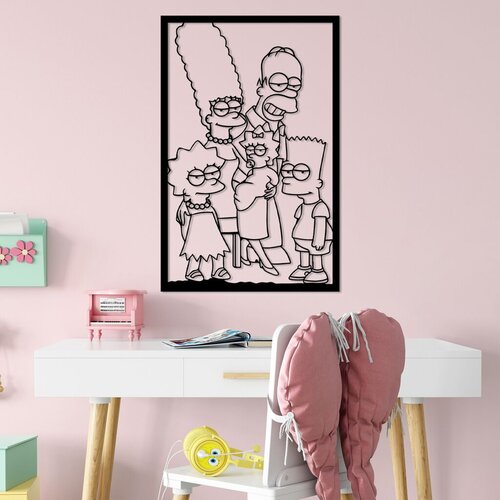 Wallity zidna dekoracija Sımpson 6, 40 x 62 cm, crna Cene