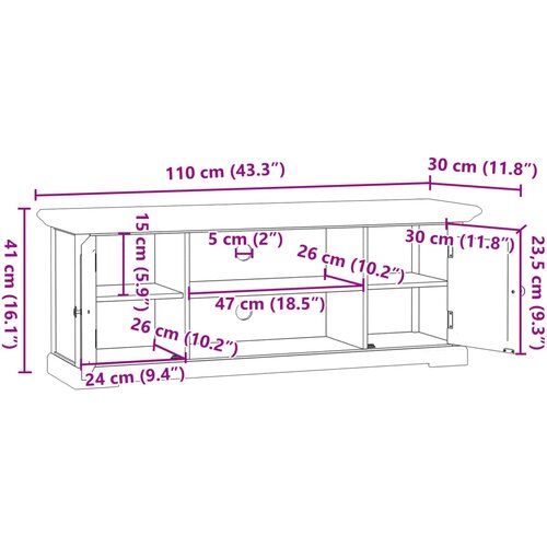 VidaXL TV ormarić bijeli 110 x 30 x 41 cm od konstruiranog drva Slike