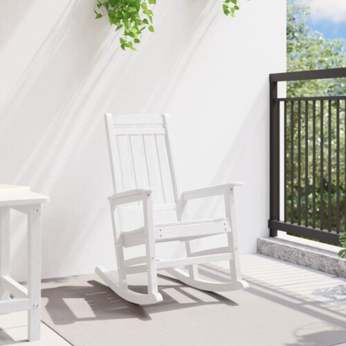 VidaXL vrtna ljuljačka bijela 70x92x108 cm HDPE Slike