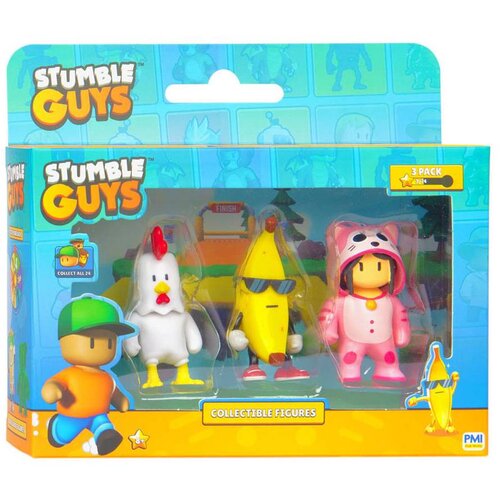 BOTI action figure stumble guys - chicken & bnaana guy & meowmer (3-pack) Cene