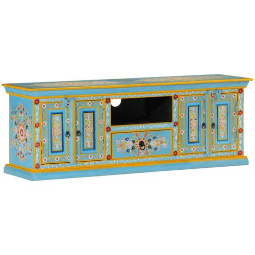 vidaXL TV omarica modra 110x30x40 cm trden mangov les Cene