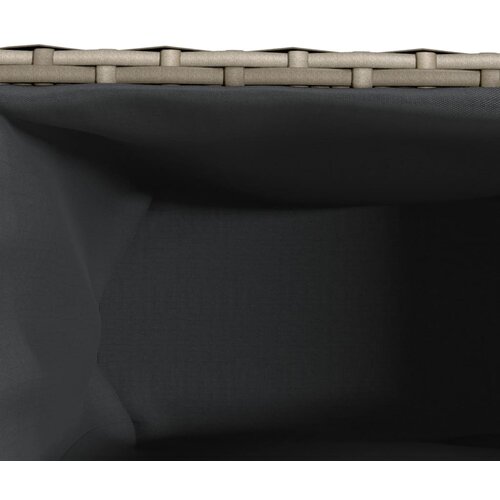  Vrtna sadilica s 3 posude siva 105 x 30 x 32 cm od poliratana Slike