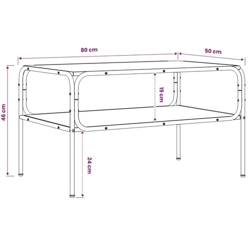  Bocni stol Hrast artisan 100 x 50 x 46 cm Konstruirano drvo - Hrast artisan 51 x 50 x 45 cm Slike
