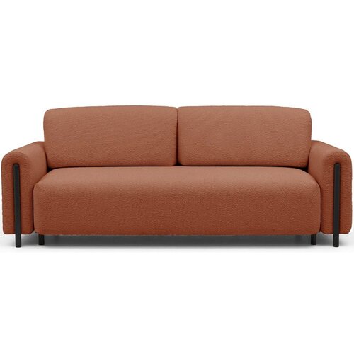 ELTAP Sklopiva/s prostorom za odlaganje sofa od bouclé tkanine boja terakote 244 cm Arcadova – Cijene
