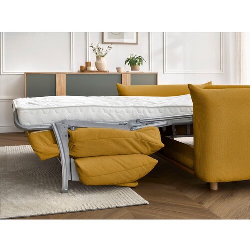 Bobochic Paris Rumena raztegljiva sedežna garnitura 214 cm Ernest &amp;ndash; Slike