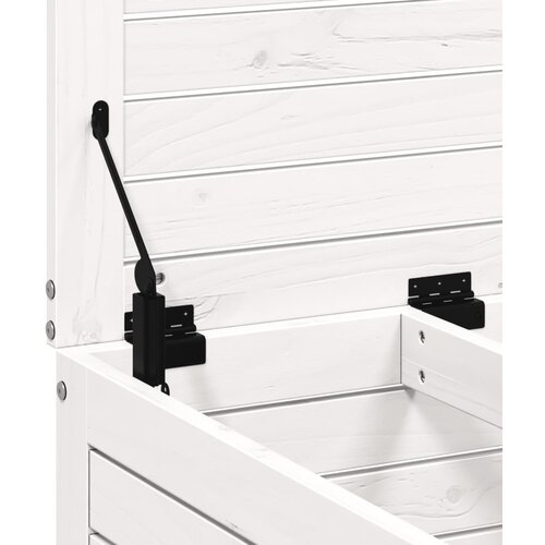  Vrtni tabure bijeli 62 x 63,5 x 53,5 cm od masivne borovine Slike