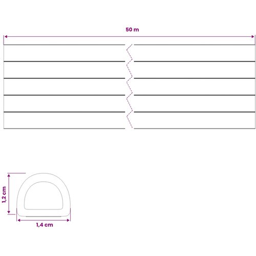  Samoljepiva brtvila za prozore Bijela 14 x 12 mm 50 m Slike