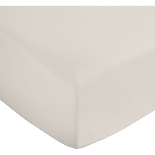 Bianca Bež plahta s gumom od pamučnog satena 150x200 cm Cotton Sateen – Cijene