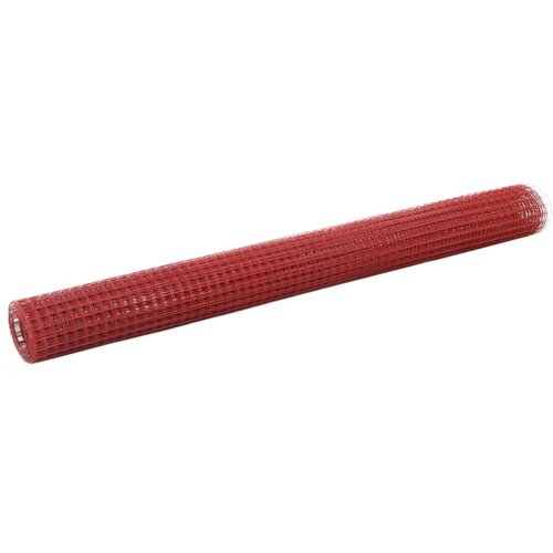 vidaXL Žična mreža za ograjo jeklo s PVC oblogo 10x1,5 m rdeča Cene