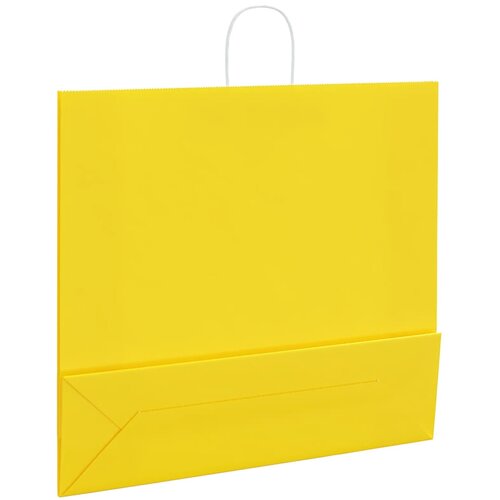  Papirnate vrećice 250 kom s ručkama žute 54x15x49 cm Slike