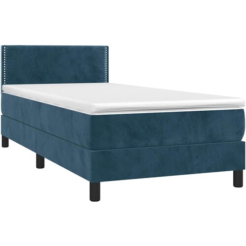 Box spring krevet s madracem tamnoplavi 100x200 cm bar&amp;scaron;unasti Slike