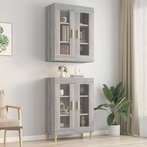 Viseći Viseča stenska omarica siva sonoma 69,5x34x90 cm, (20654521) Slike