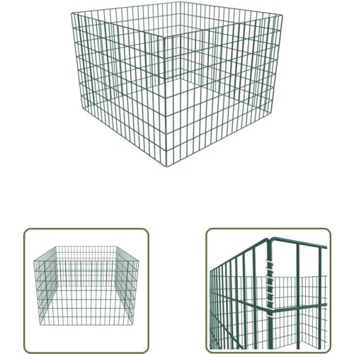  The Living Store Kvadratni mrežasti vrtni kompostnik 100x100x70 cm - Kompostnik, (21744016) Cene