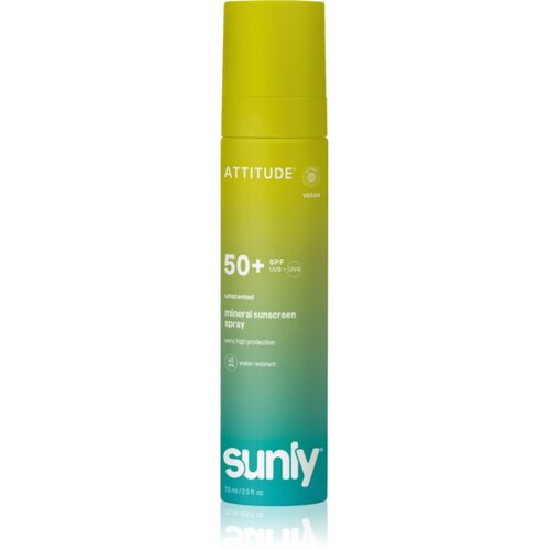 Attitude Sunly Mineral Sunscreen Spray SPF 50+ mineralno pr&scaron;ilo za sončenje brez dodanih di&scaron;av SPF 50+ 75 ml Cene