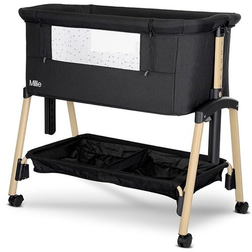 Lorelli Millie dječji krevetić, Black /Wooden Effect Cijene
