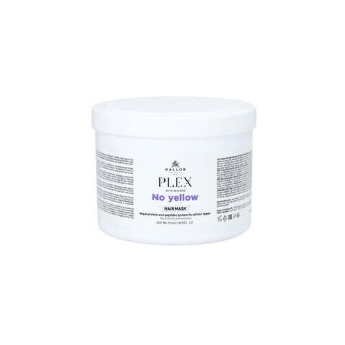  Plex No Yellow maska za lase za nevtralizacijo rumenih odtenkov 500 ml Slike