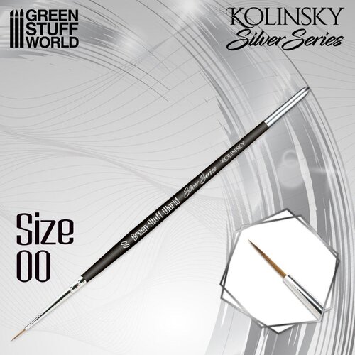 Green Stuff World SILVER SERIES Kolinsky Brush Size 00 | Četkica za minijature Cene