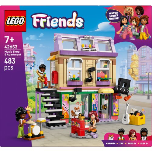 Lego Friends 42653 Glasbena trgovina in stanovanje Slike