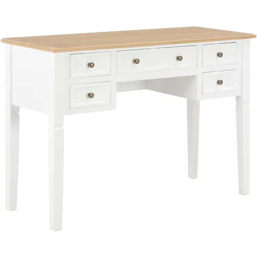  Pisaći stol bijeli 109,5 x 45 x 77,5 cm drveni