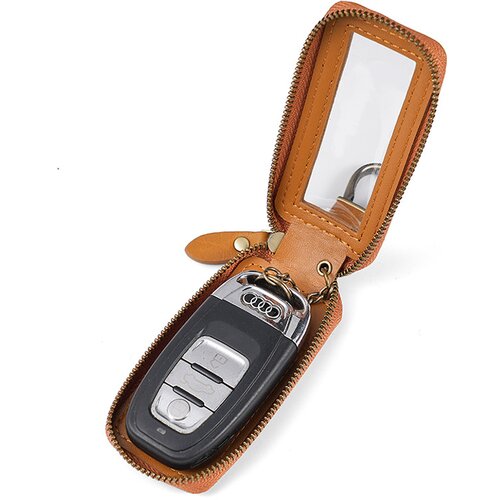 INF Usnjen etui za ključe avtomobila s prozornim okencem, tanek enoslojni vertikalni dizajn Model 1, (21746103) Cene