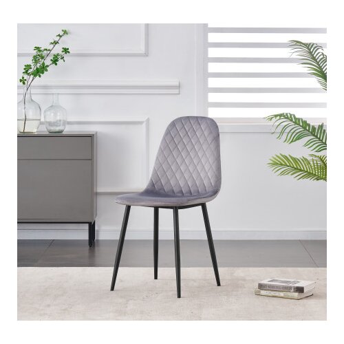  Trpezarijska stolica Mojito Siva/Crne noge 425x400x900 mm ( 775-038 ) Cene