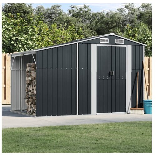 vidaXL Vrtna lopa antracitna 277x192,5x179 cm pocinkano jekl Cene