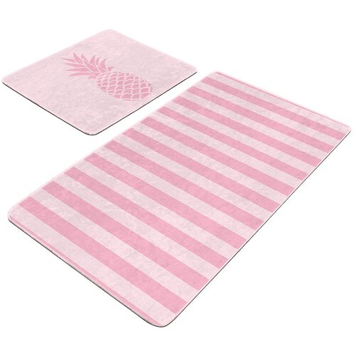 Mila Home Ružičaste od samta kupaonske prostirke u setu 2 kom 60x100 cm &amp;ndash; Slike