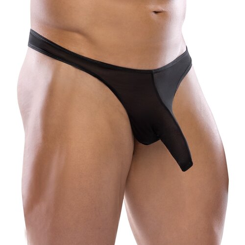 Svenjoyment Transparent Net Pouch with Penis Sleeve 2100371 Black S/M Slike
