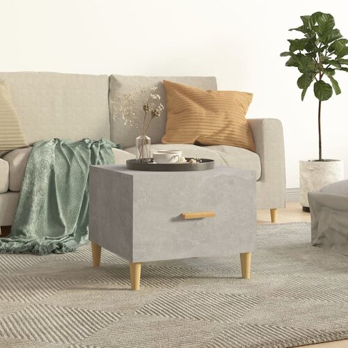 vidaXL Klubska mizica betonsko siva 50x50x40 cm konstruiran les Cene