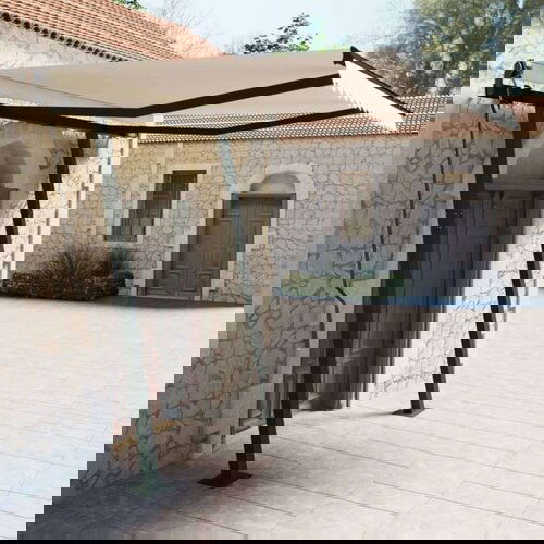  Tenda na ručno uvlačenje sa stupovima 3 5 x 2 5 m krem Cijene
