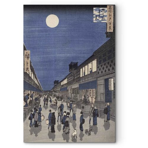  Slika - Utagawa Hiroshige &amp;ndash; Night time view of Saruwaka Street 40x60 Standard Slike