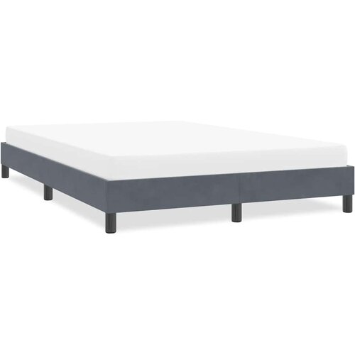 vidaXL posteljni okvir brez vzmetnice temno siva 140x210 cm žamet Cene